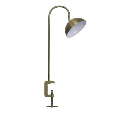 DESK LAMP LED ANTIQUE BRASS WITH CLIP 